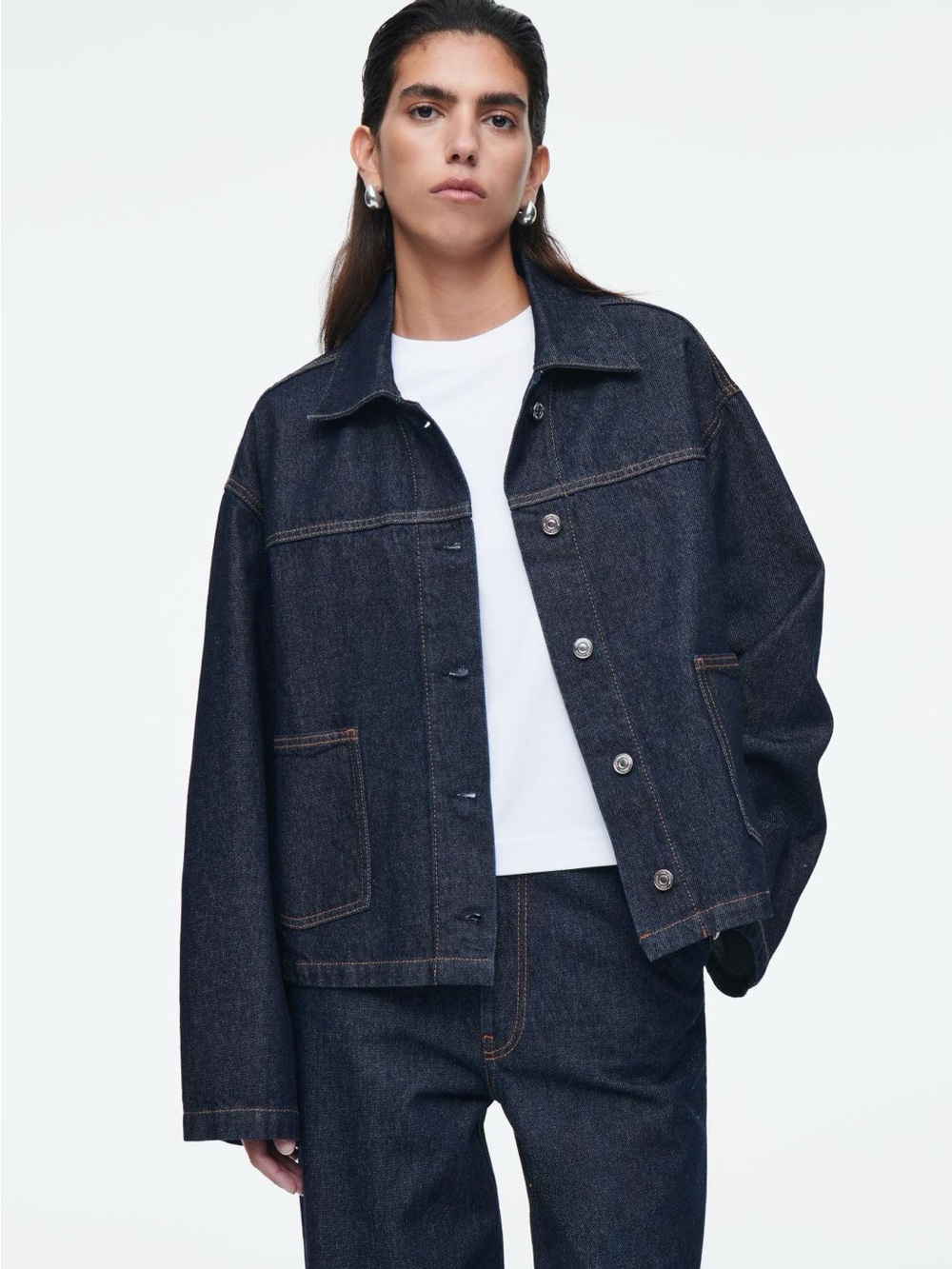 COS Dark Indigo Boxy Denim Jacket